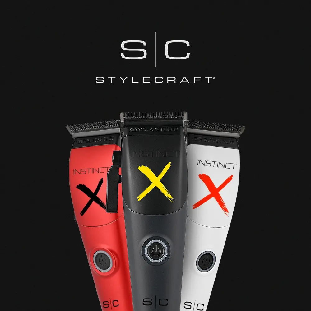 Kampanjbanner för StyleCraft – professionella hårklippningsverktyg och trimmers.